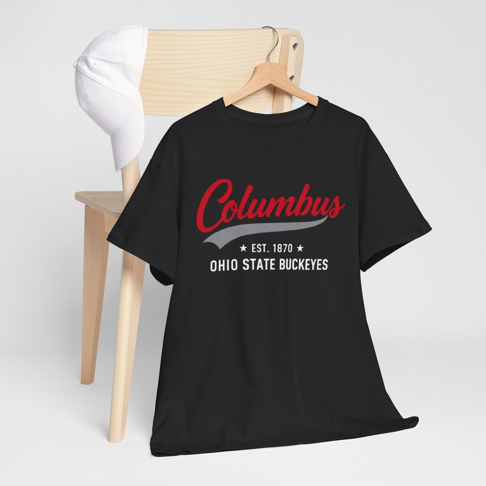 Columbus Ohio State Buckeyes T-Shirt — Retro Script City Tee M game day varsity apparel