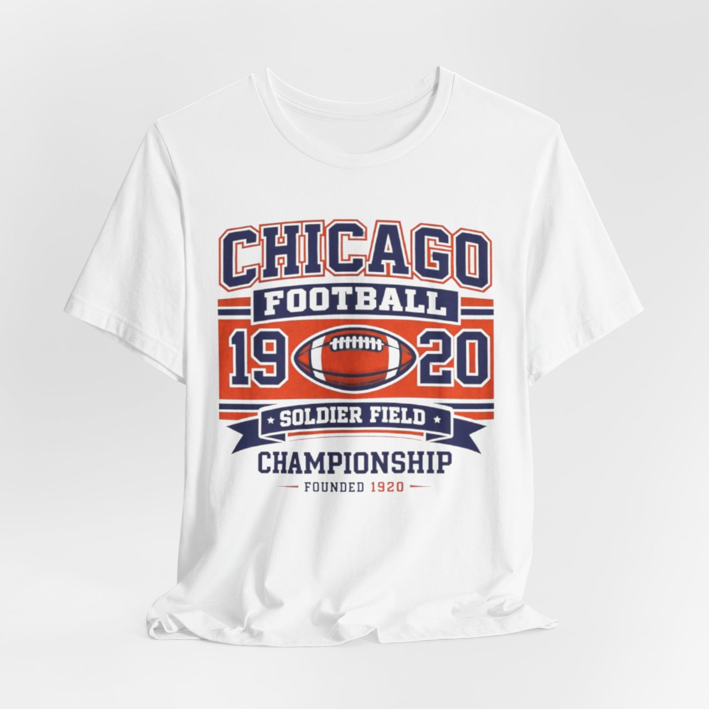 Lavender Chicago Football 1920 Championship Tee — Soldier Field Vintage Sports T‑Shirt