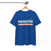 White Smoke Philadelphia Tee — Retro PA Est. 1682 Striped City Shirt