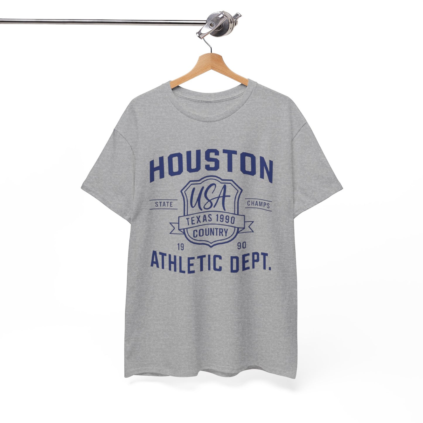Houston Athletic Dept. T-Shirt — USA Texas 1990 Vintage Collegiate Tee