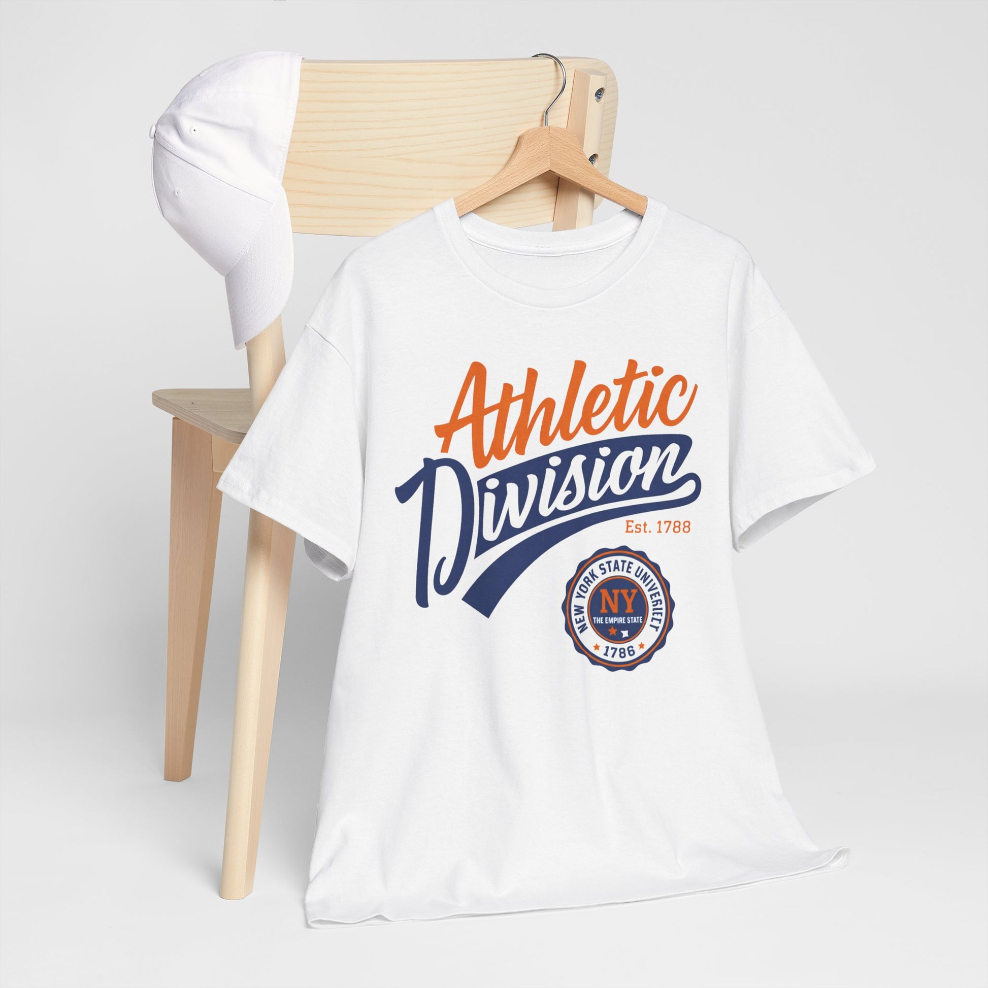 Lavender New York Athletic Division Tee — Vintage Sports Graphic T‑Shirt ("Athletic Division")