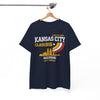 White Smoke Kansas City Class 816 T-Shirt — Missouri City Skyline Retro Athletic Tee
