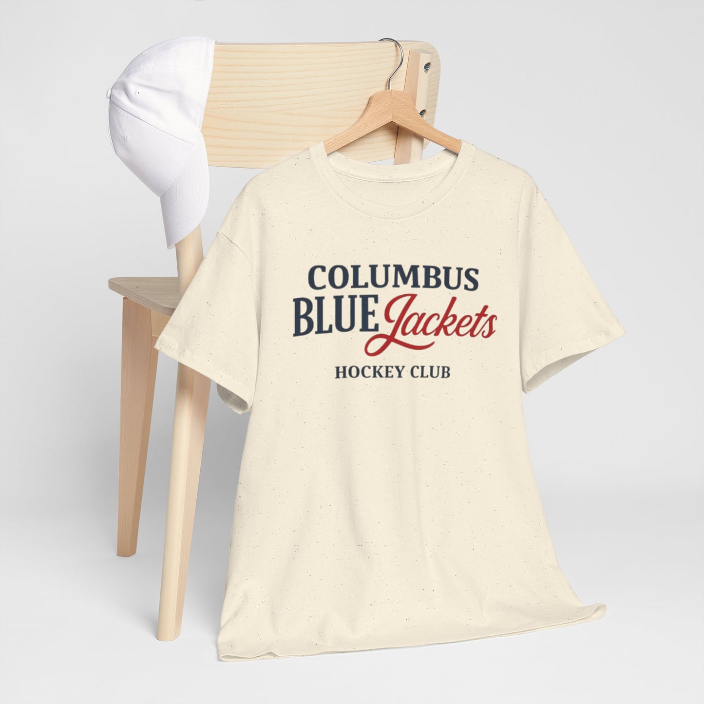 Antique White Columbus Blue Jackets Hockey Club T‑Shirt