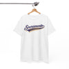 White Smoke Sacramento California Retro Script T-Shirt
