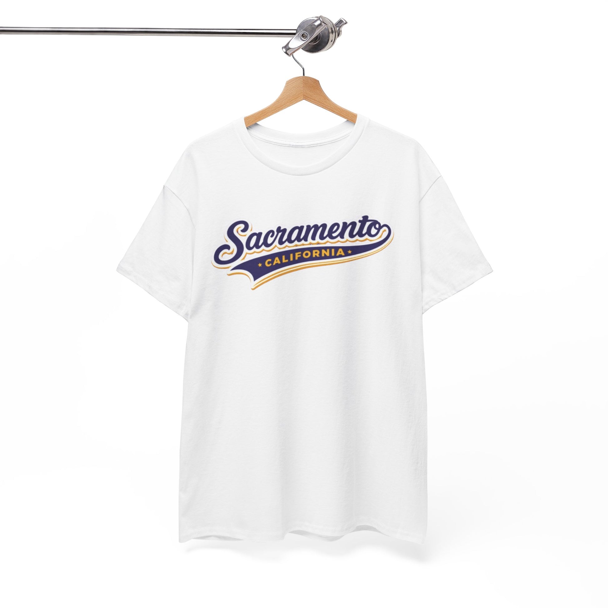 White Smoke Sacramento California Retro Script T-Shirt