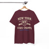 White Smoke New York State Champs Basketball T-Shirt — Vintage Collegiate Tee