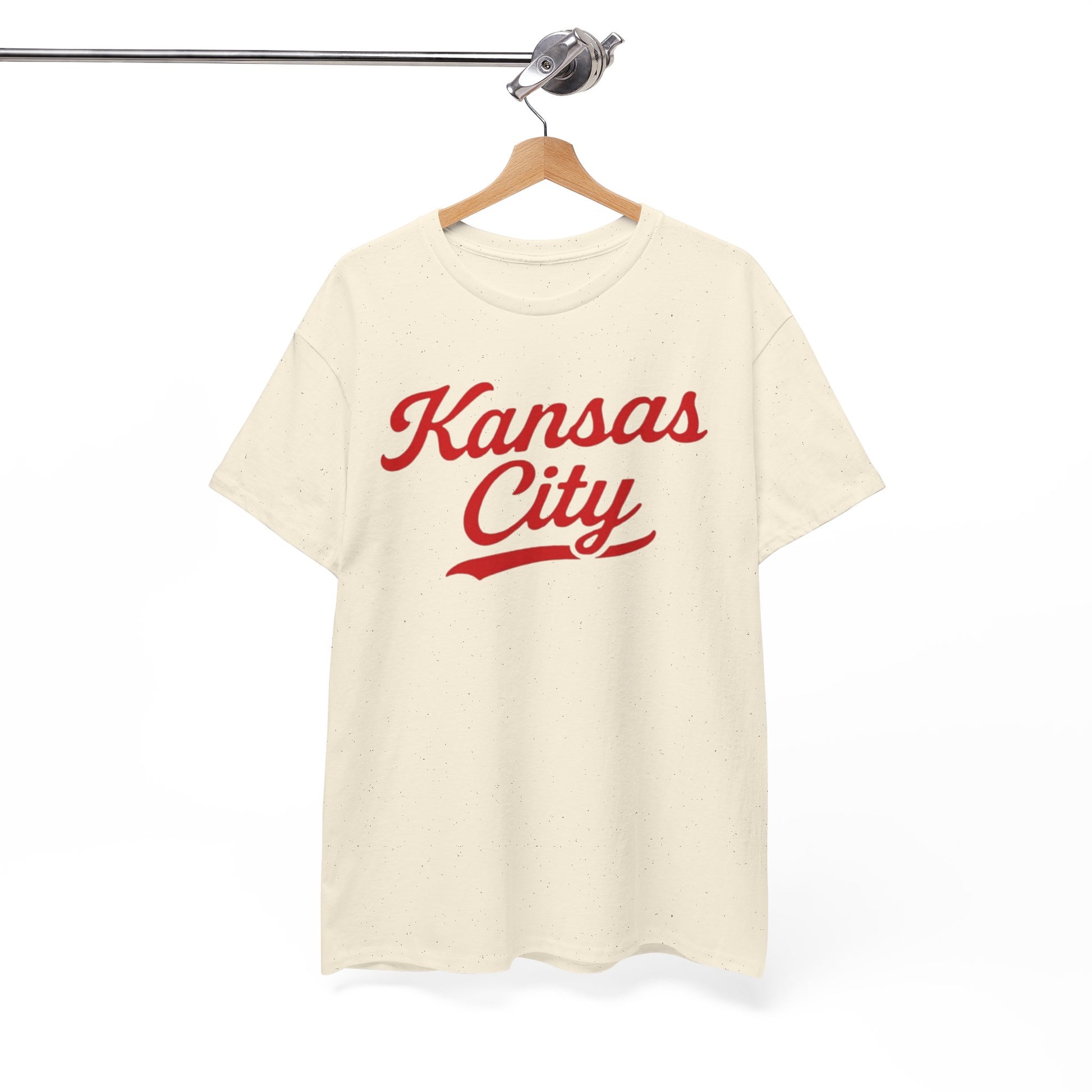 White Smoke Kansas City Script Tee — Retro Red City  T-Shirt