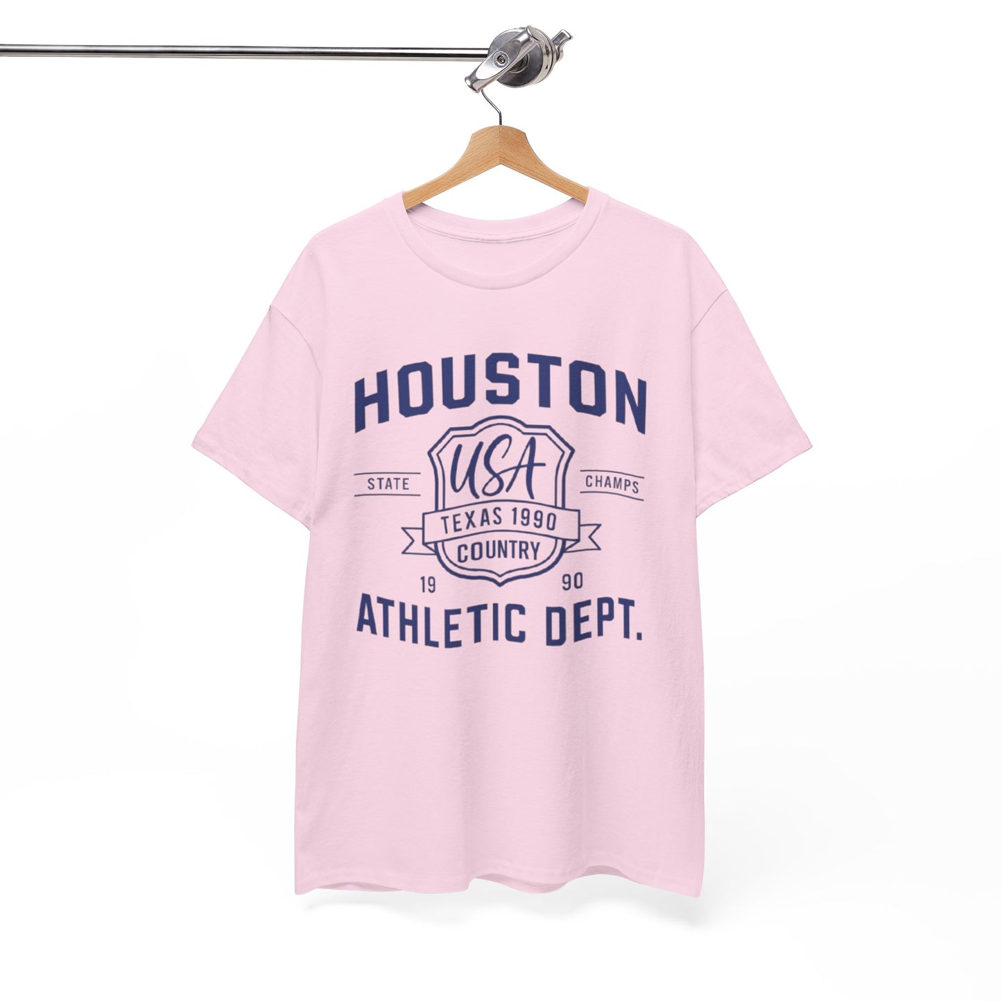 Houston Athletic Dept. T-Shirt — USA Texas 1990 Vintage Collegiate Tee