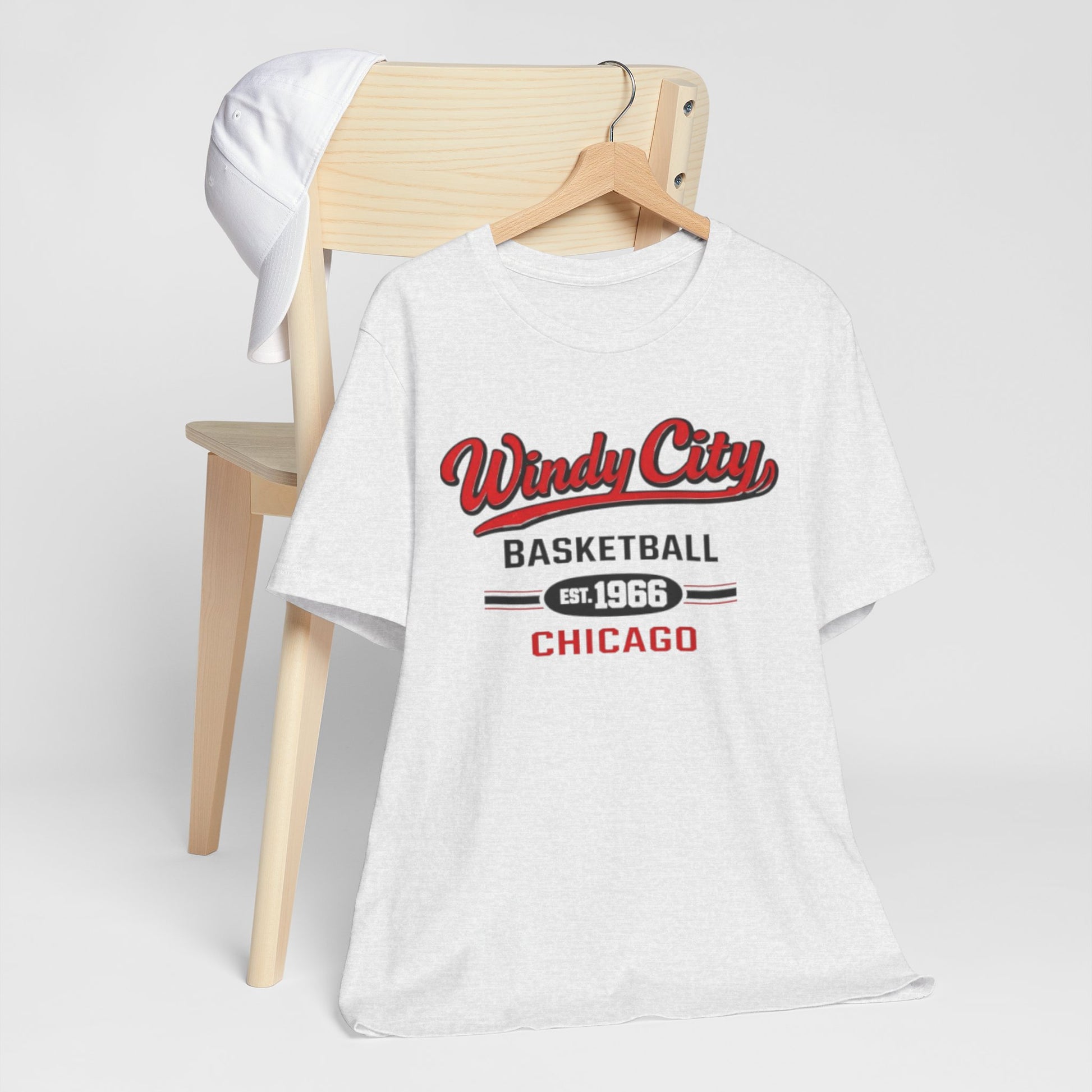 Lavender Windy City Basketball Tee – Chicago Est. 1966 Vintage Sports T-Shirt