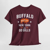 Dark Slate Gray Buffalo New York "The Queen City" Go Bills T-Shirt