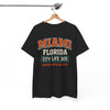 White Smoke Miami Florida City Life 305 T-Shirt — South Beach Graphic Tee