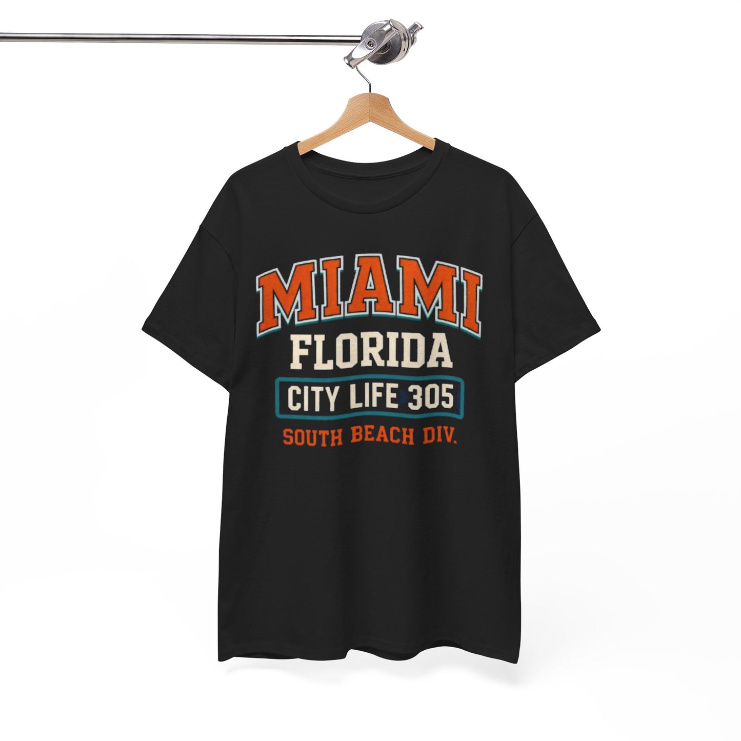 White Smoke Miami Florida City Life 305 T-Shirt — South Beach Graphic Tee