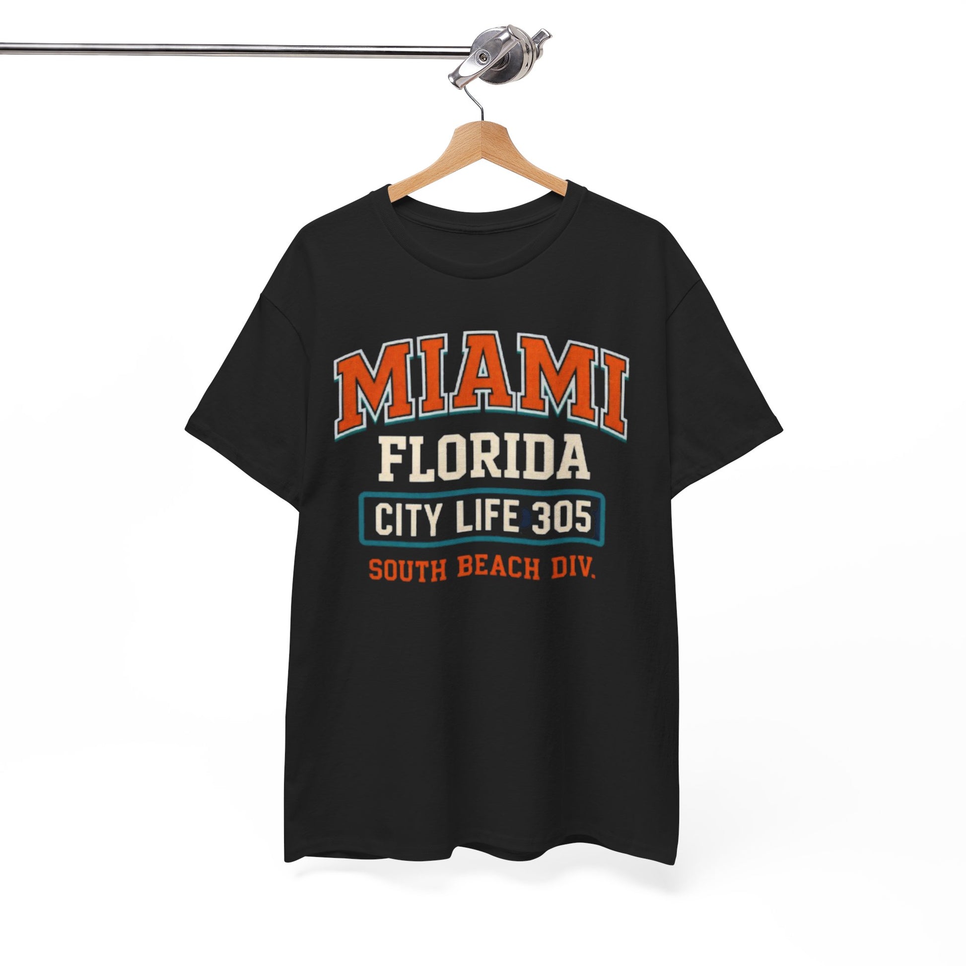 White Smoke Miami Florida City Life 305 T-Shirt — South Beach Graphic Tee