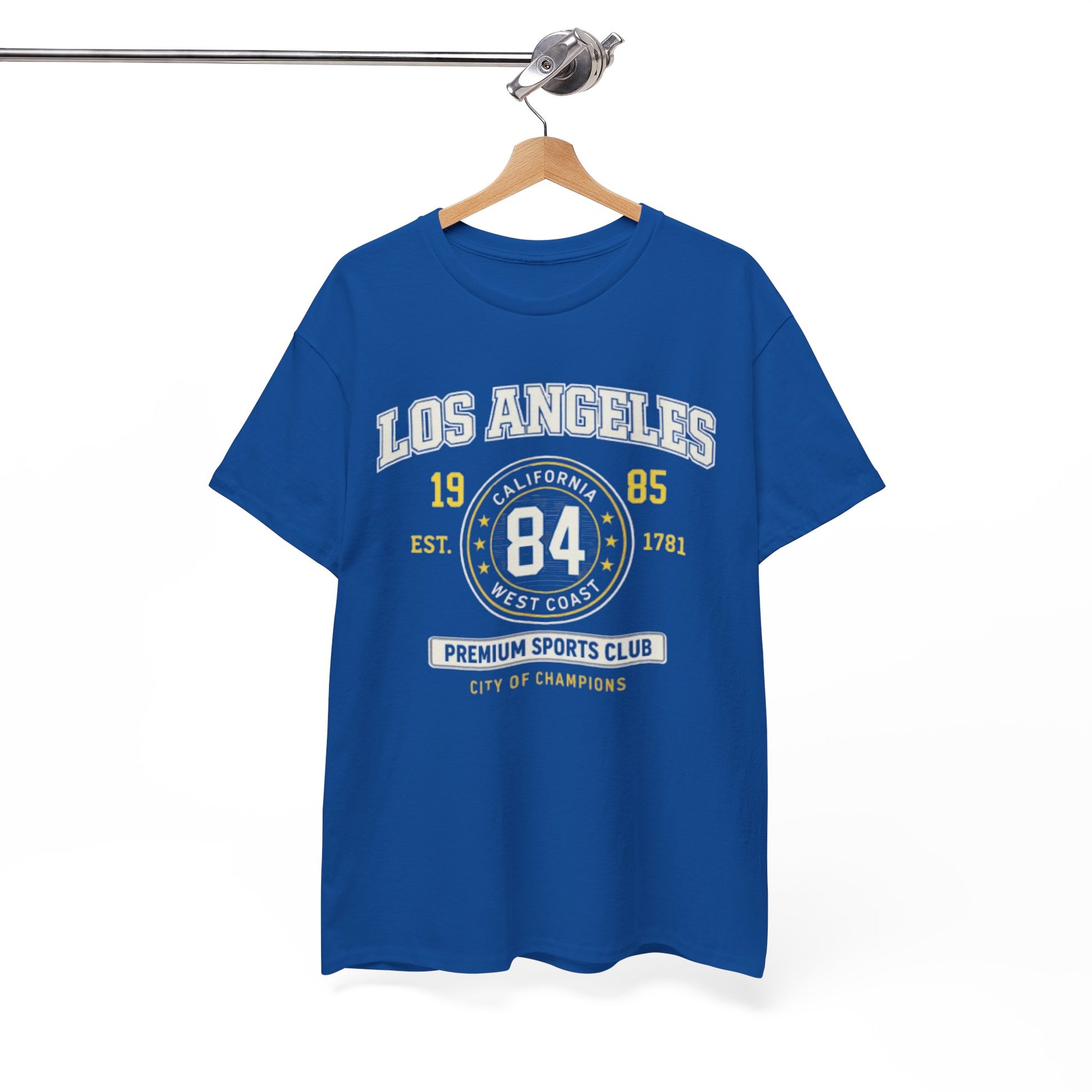 White Smoke Los Angeles 84 Vintage Sports T‑Shirt — Premium Collegiate Tee