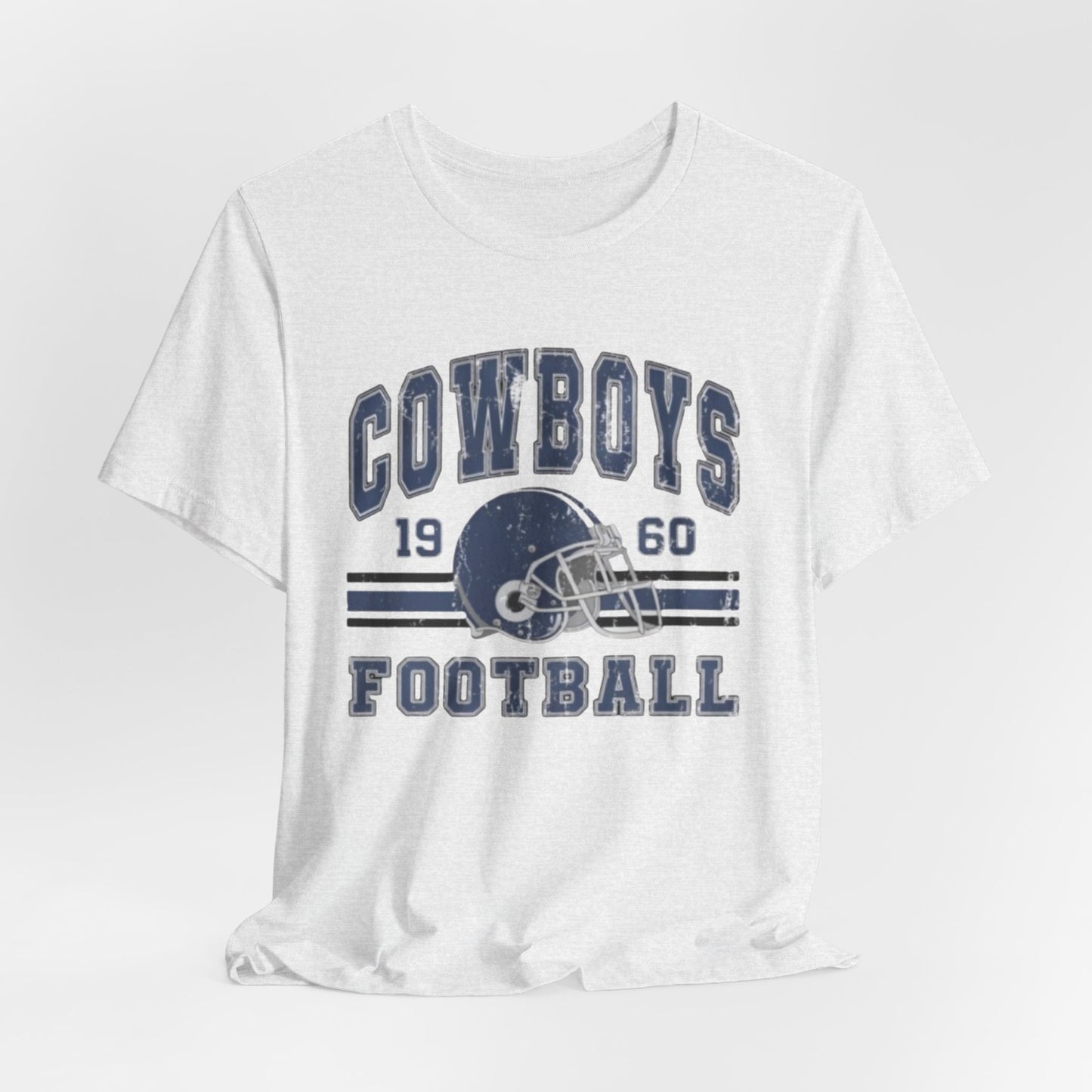 Cowboys Football Tee — Retro 1960 Helmet Short Sleeve Shirt – casual fan outfit, casual fan outfit, image 1.0
