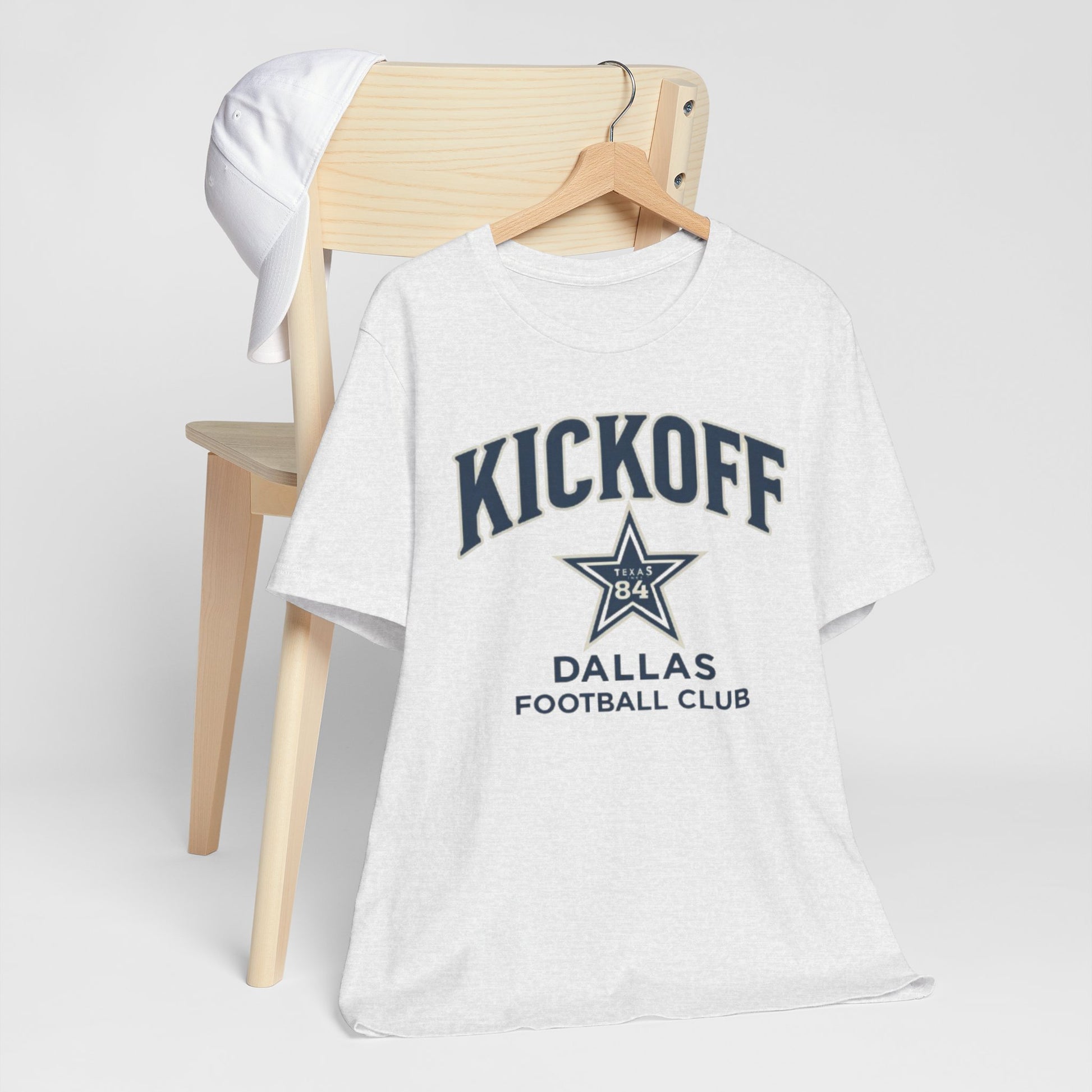Lavender Kickoff Dallas Football Club Tee — Vintage Star Game Day Shirt
