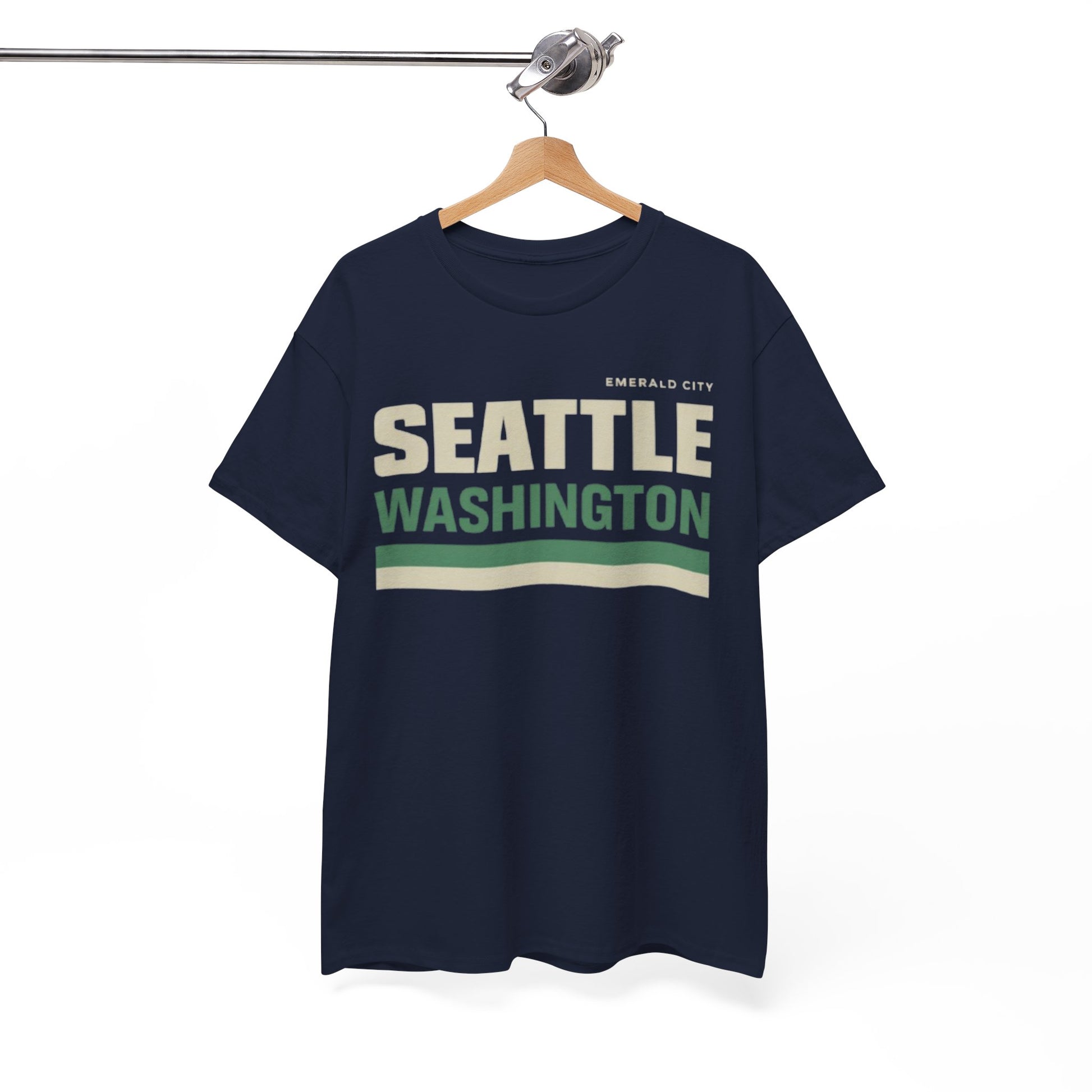 White Smoke Seattle Washington Vintage Tee — Emerald City Retro Graphic T-Shirt