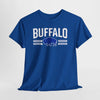 Dark Slate Blue Buffalo Retro Football Tee — Hometown Team Spirit Shirt