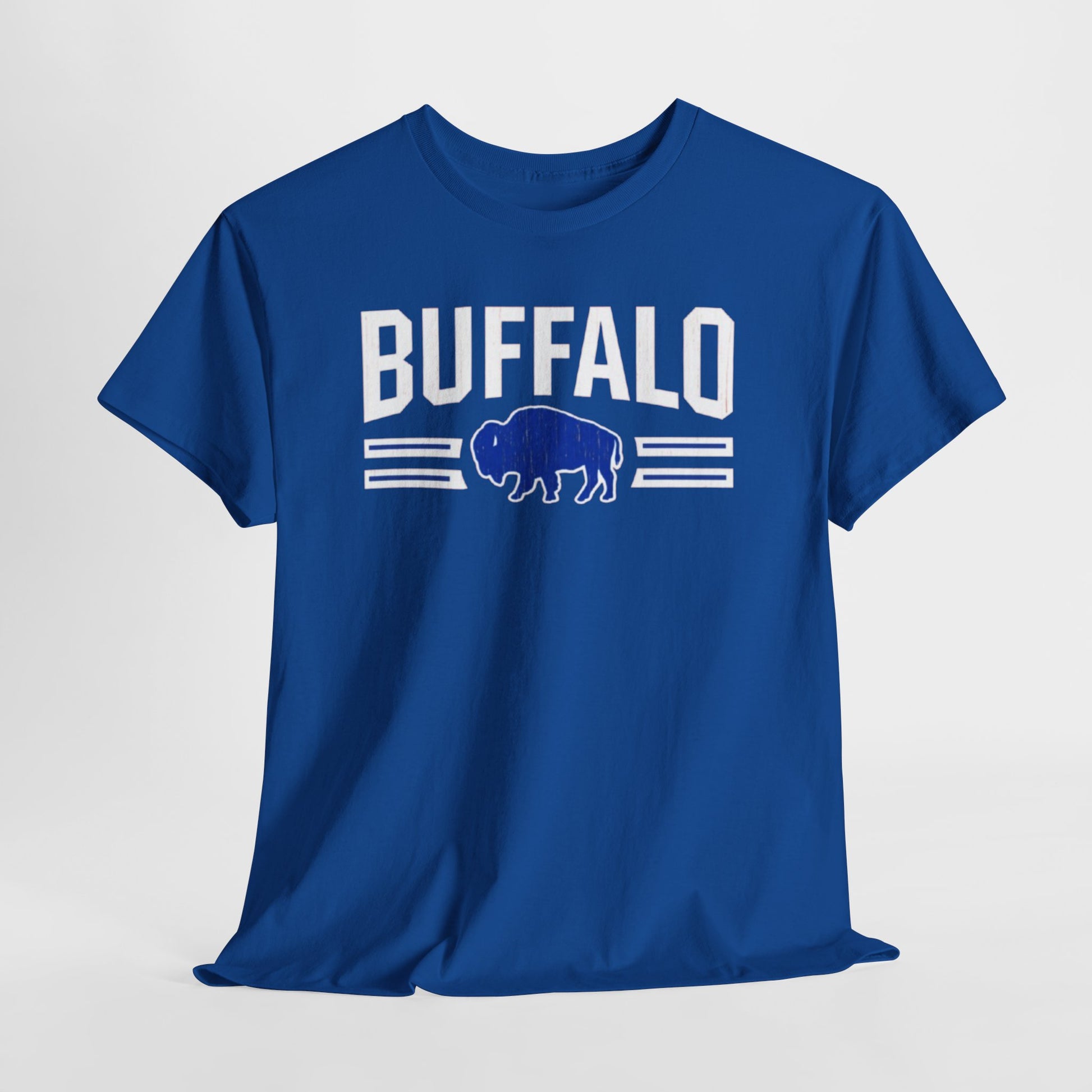 Dark Slate Blue Buffalo Retro Football Tee — Hometown Team Spirit Shirt