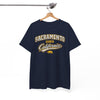 White Smoke Sacramento California Tee — Retro Collegiate City Shirt