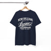 White Smoke New Orleans League Champion Tee — Crescent City Track & Field Vintage Sports Shirt