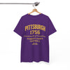 Pittsburgh 1756 Pennsylvania Football T‑Shirt Streetwear-friendly everyday styling tee – lightweight game day shirt, sportswear style, image 1.0