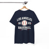 White Smoke Los Angeles Baseball T Shirt 1883 California Vintage Varsity Baseball Tee