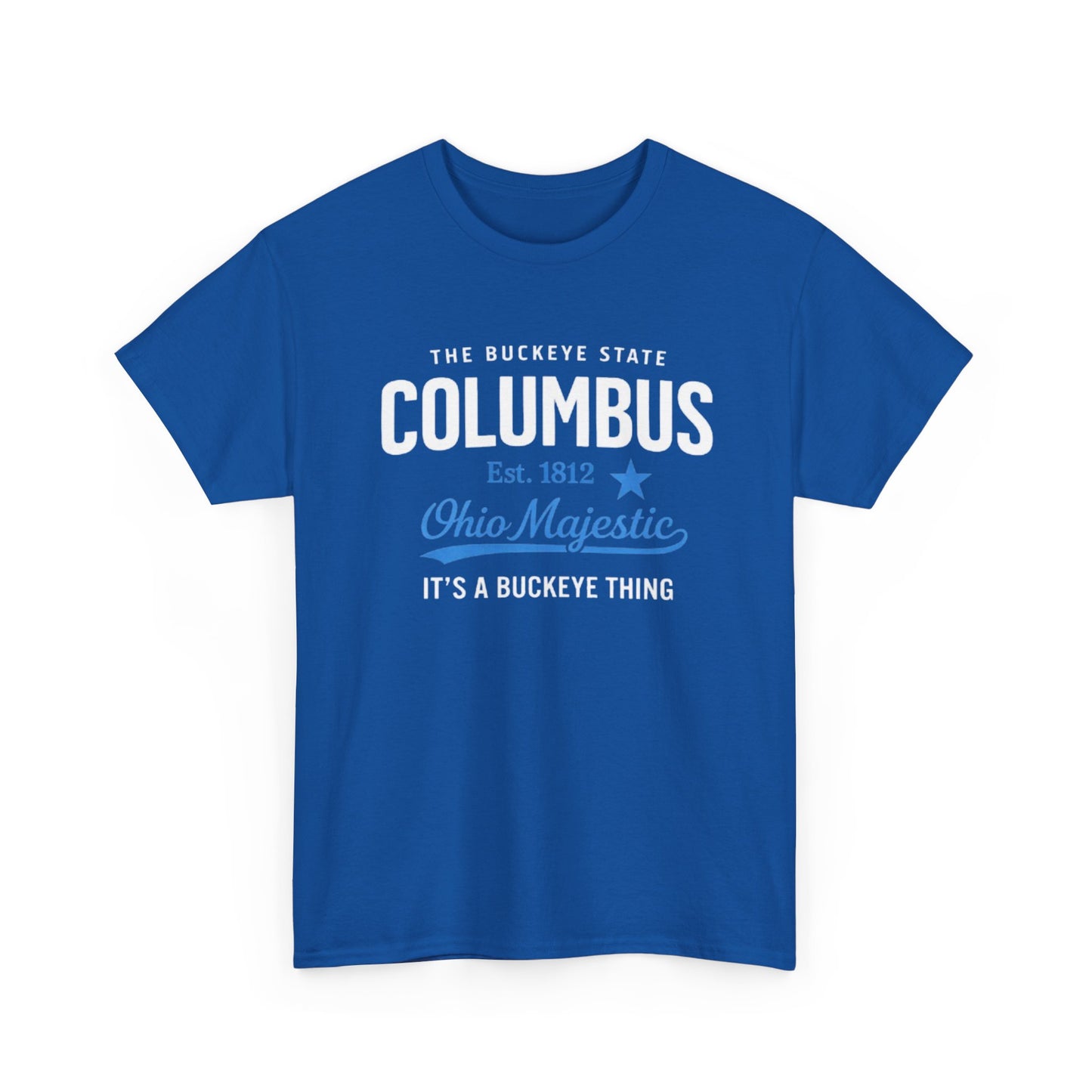 White Smoke Columbus Ohio Majestic Tee — "It's a Buckeye Thing" City  T-Shirt