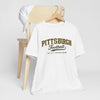 Lavender Pittsburgh Football Tee – Vintage Collegiate Crewneck T-Shirt