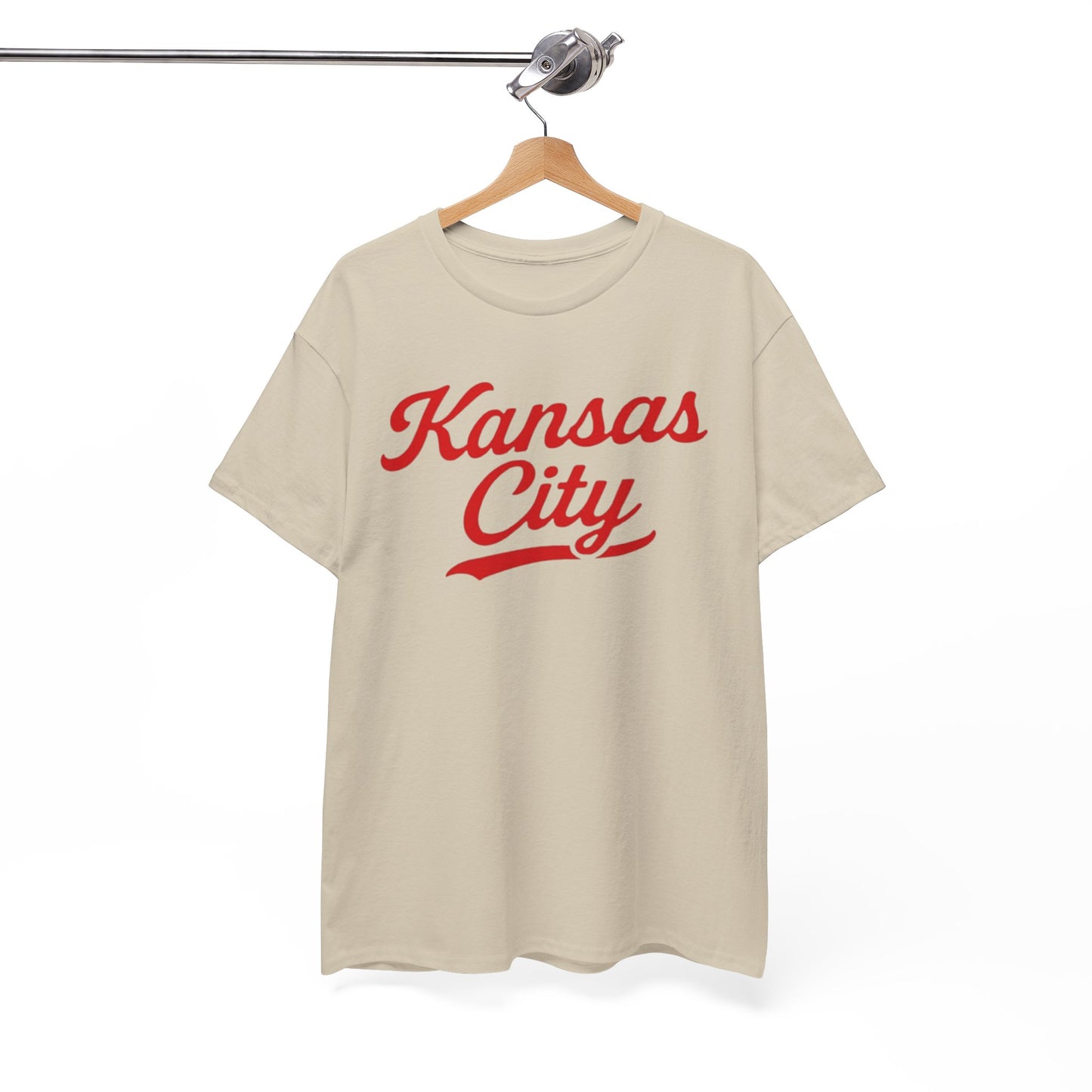 White Smoke Kansas City Script Tee — Retro Red City  T-Shirt