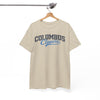 White Smoke Columbus Clippers Baseball Tee — Vintage Script  T-Shirt