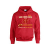 White Smoke San Francisco football Hoodie  |Gildan 18500  athletic aesthetics