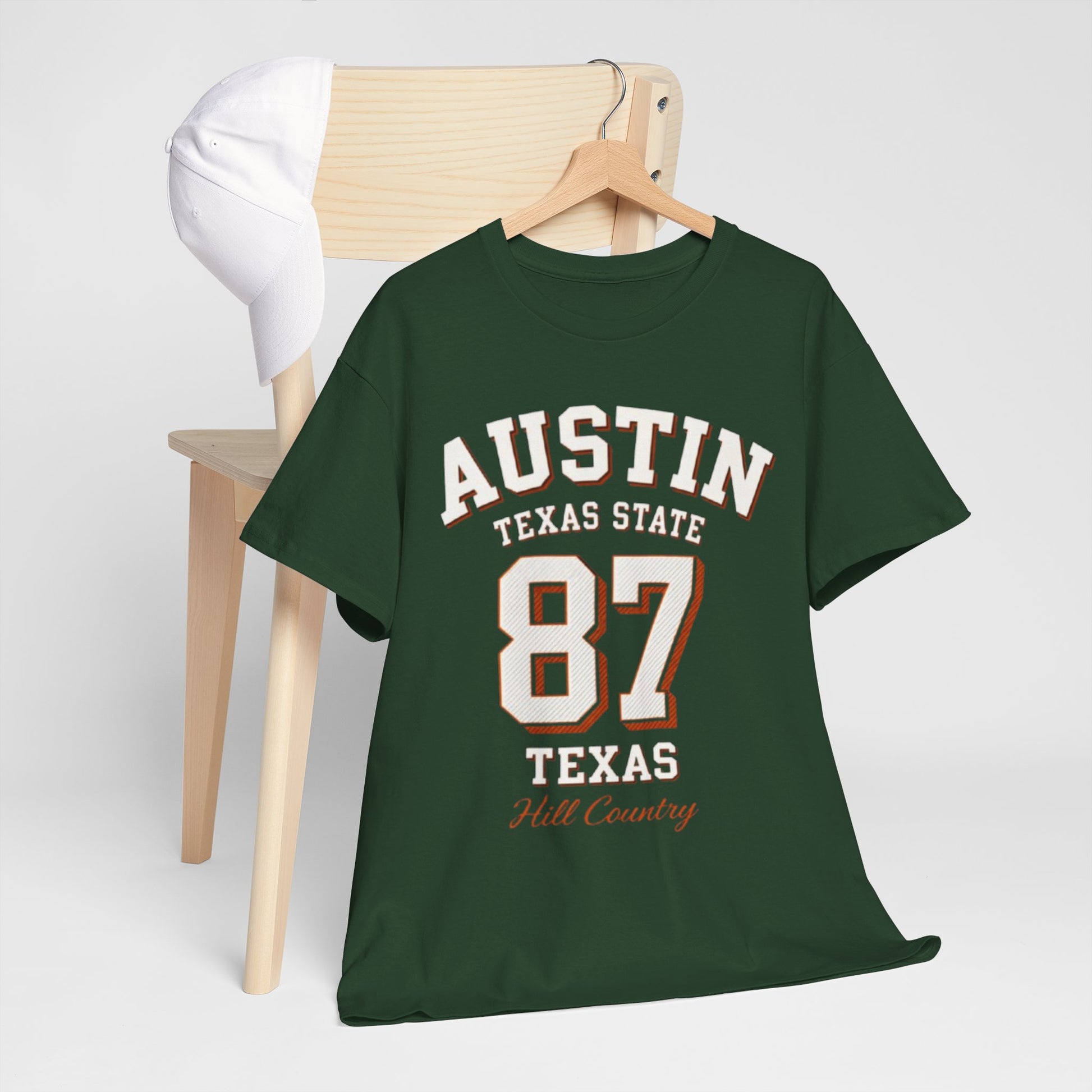 Lavender Austin Texas State 87 Graphic T-Shirt – Vintage Varsity City Streetwear Tee