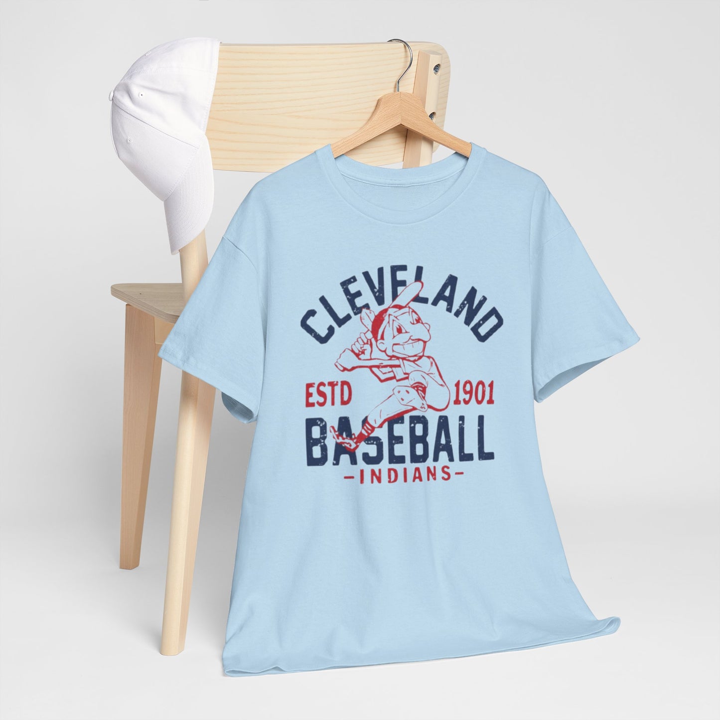 Cleveland Baseball Indians Vintage Logo Tee — Established 1901 Retro Sports T‑Shirt