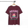White Smoke Miami Ocean Drive Est. 305 T-Shirt – Retro Sunset Beach Streetwear Tee