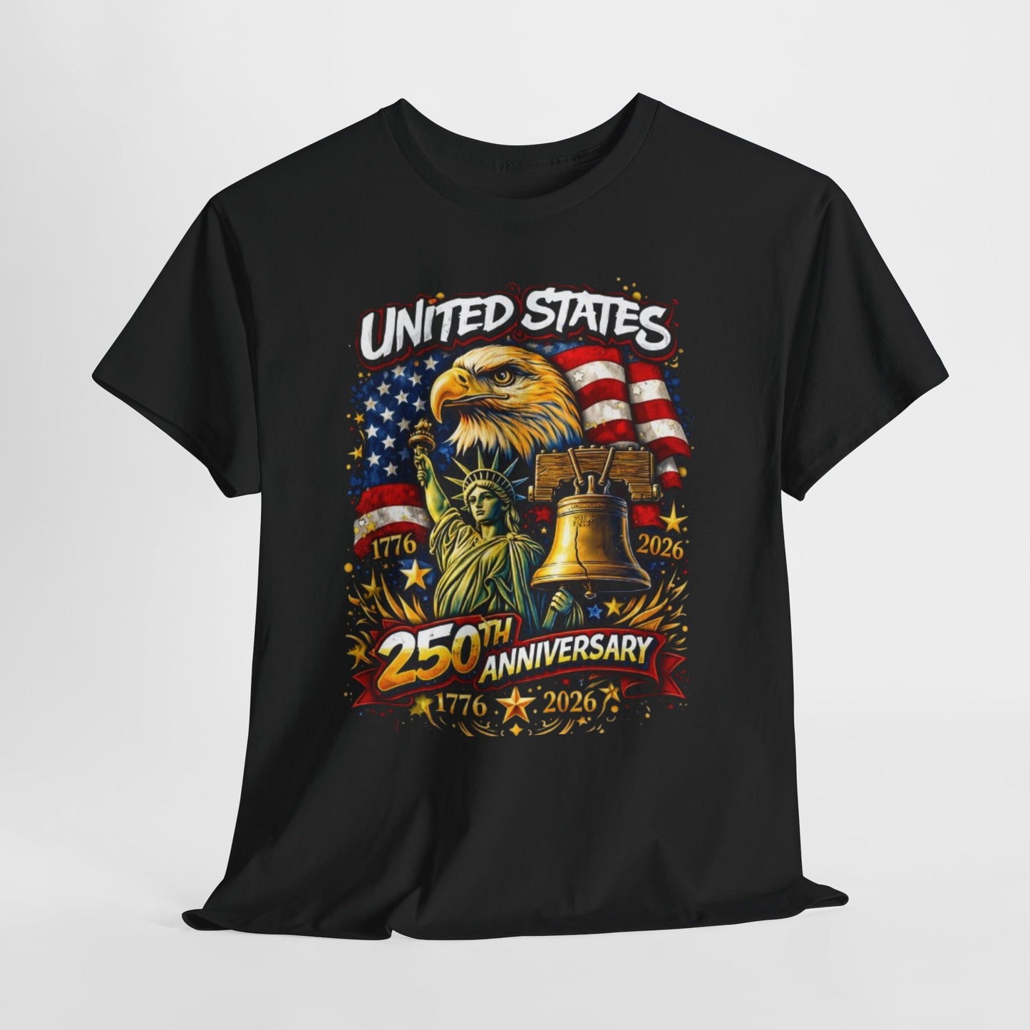 Dark Slate Gray United States 250th Anniversary Streetwear T-Shirt – Patriotic Urban Graphic Tee