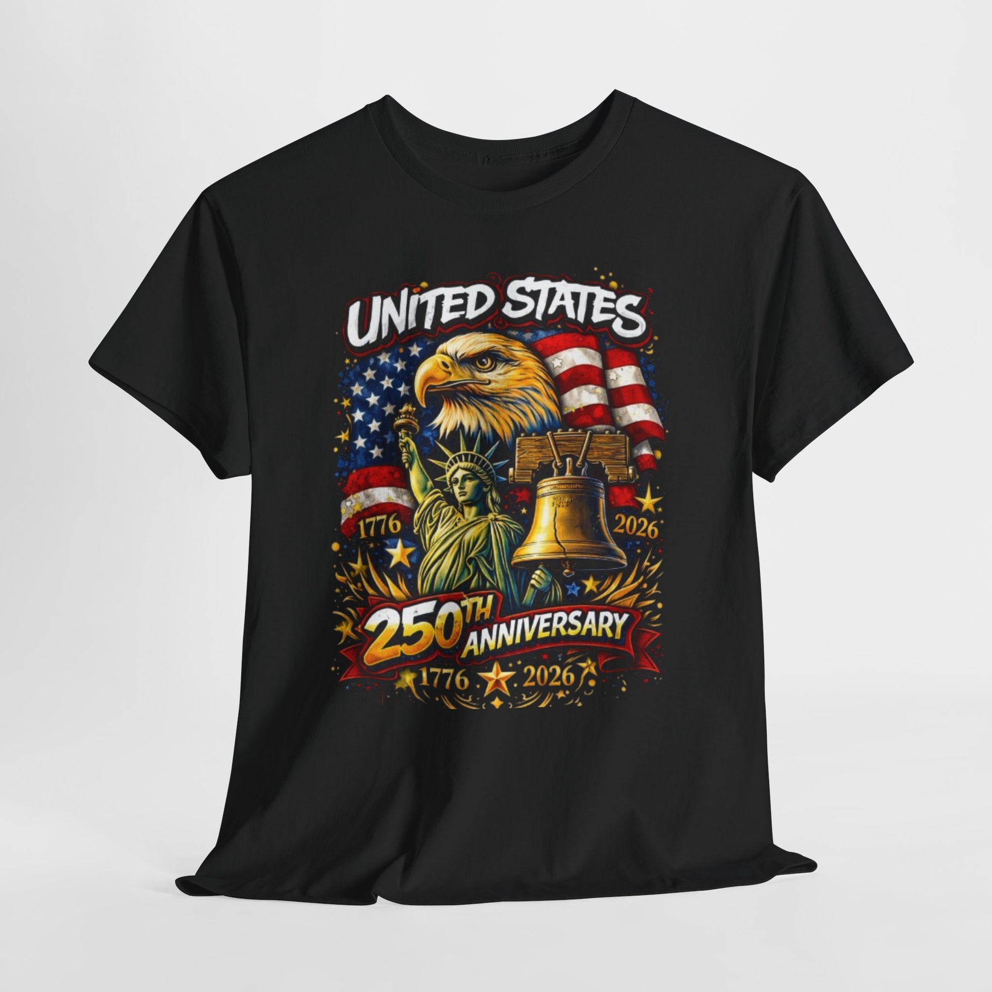 Dark Slate Gray United States 250th Anniversary Streetwear T-Shirt – Patriotic Urban Graphic Tee