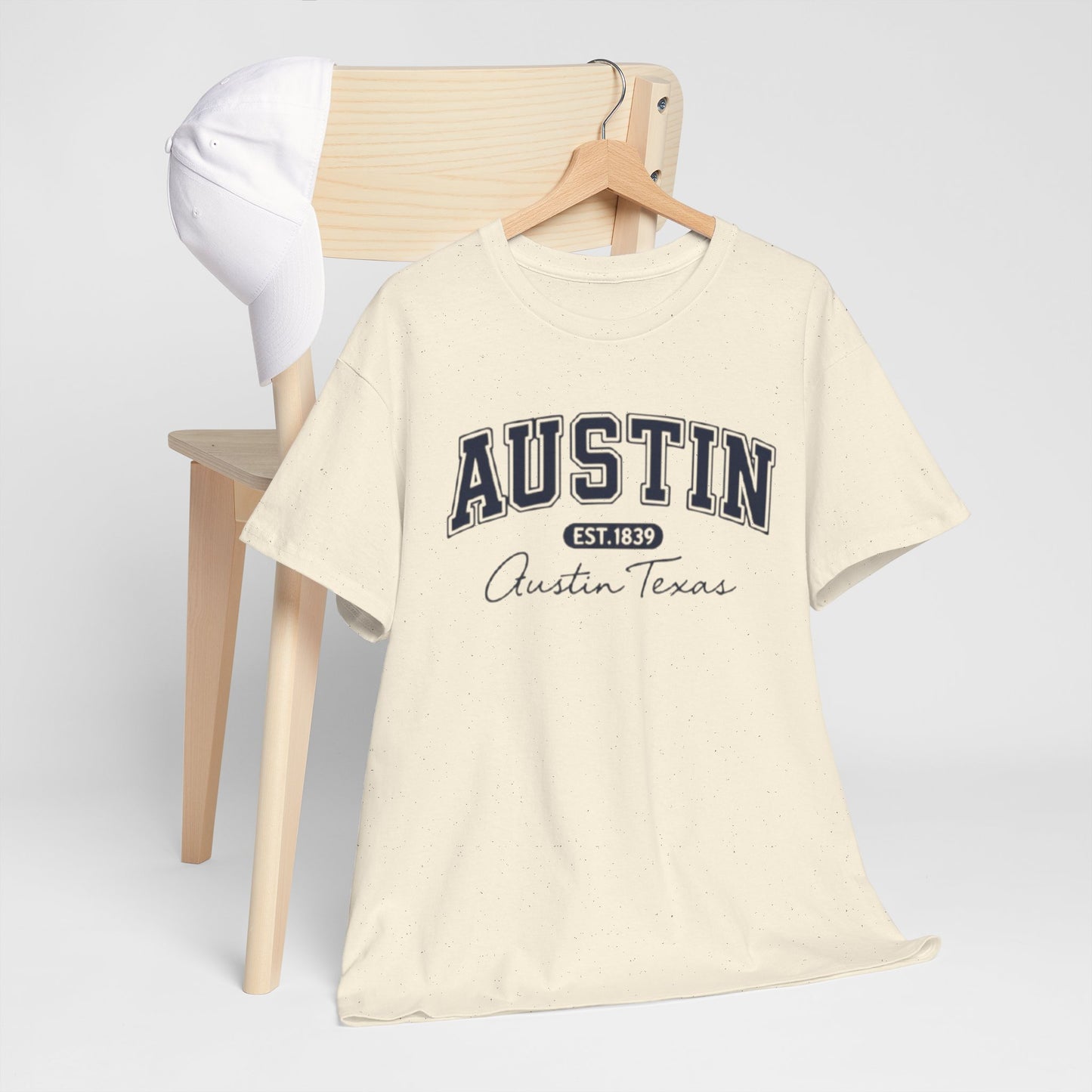 Austin Script College Tee – Austin, Texas Graphic T-Shirt