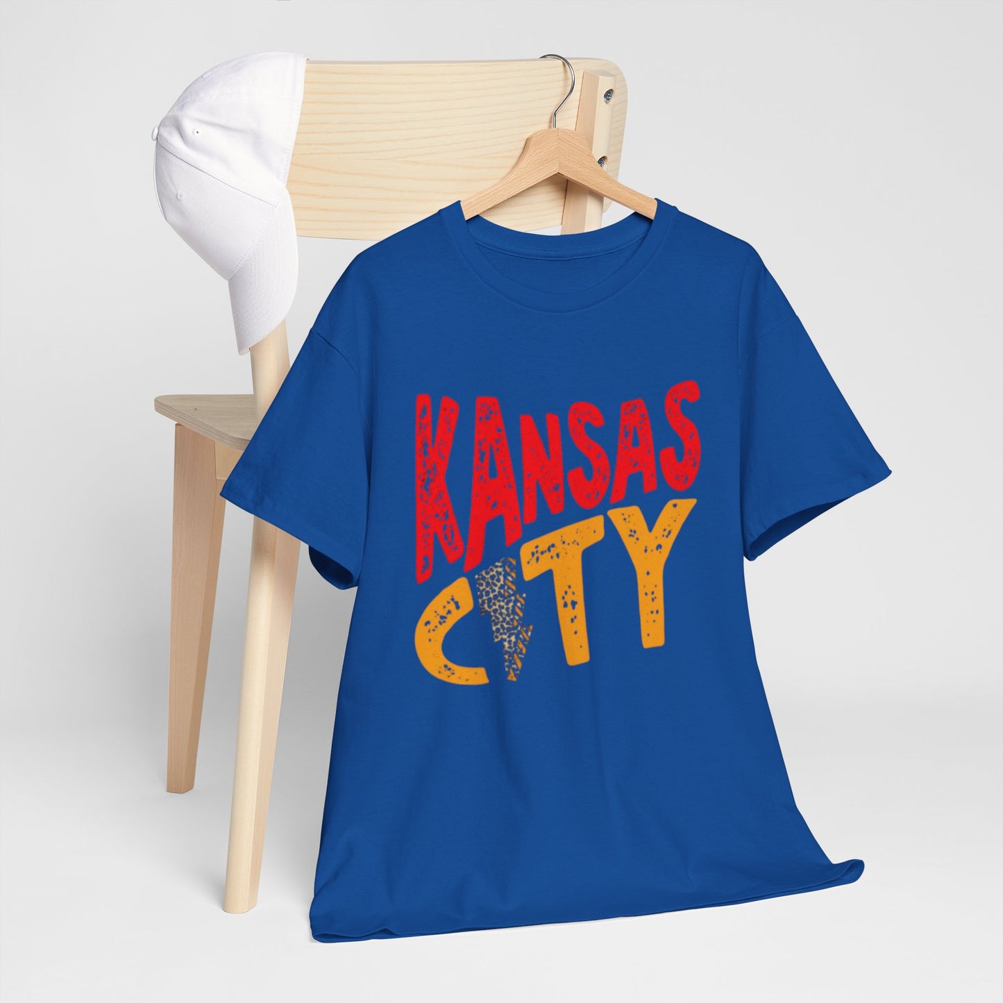 Lavender Kansas City Retro Tee — Vintage Distressed KC City Shirt