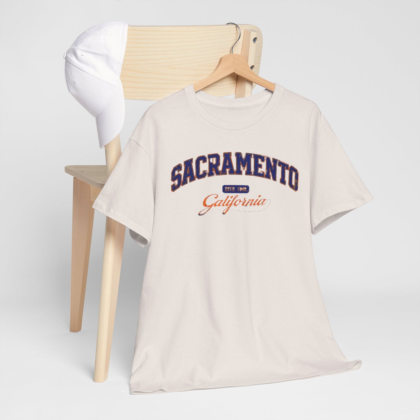 Light Gray Sacramento California Vintage Arch Tee — City  Graphic T-Shirt