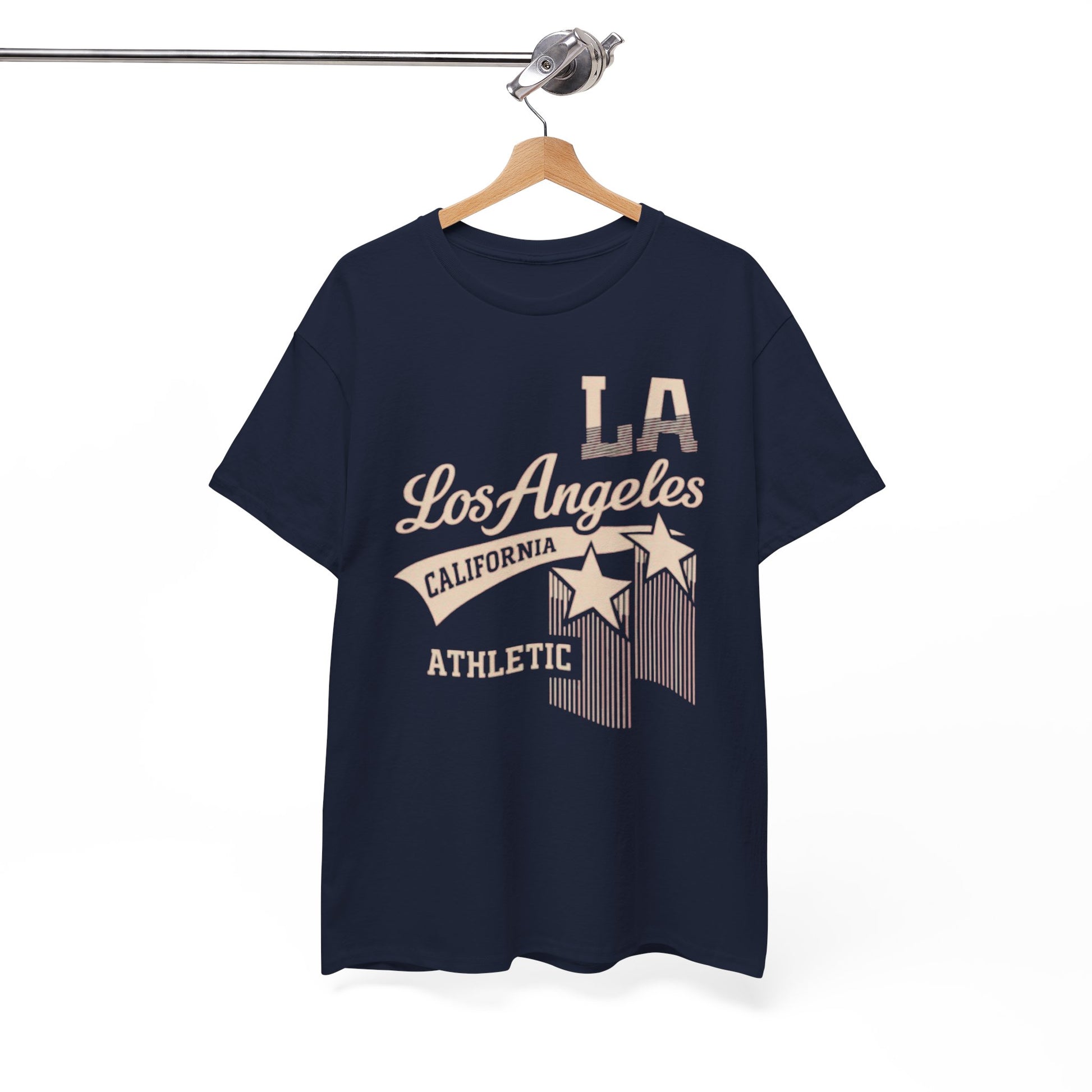White Smoke Los Angeles Athletic Tee — LA California Vintage Stars T-Shirt