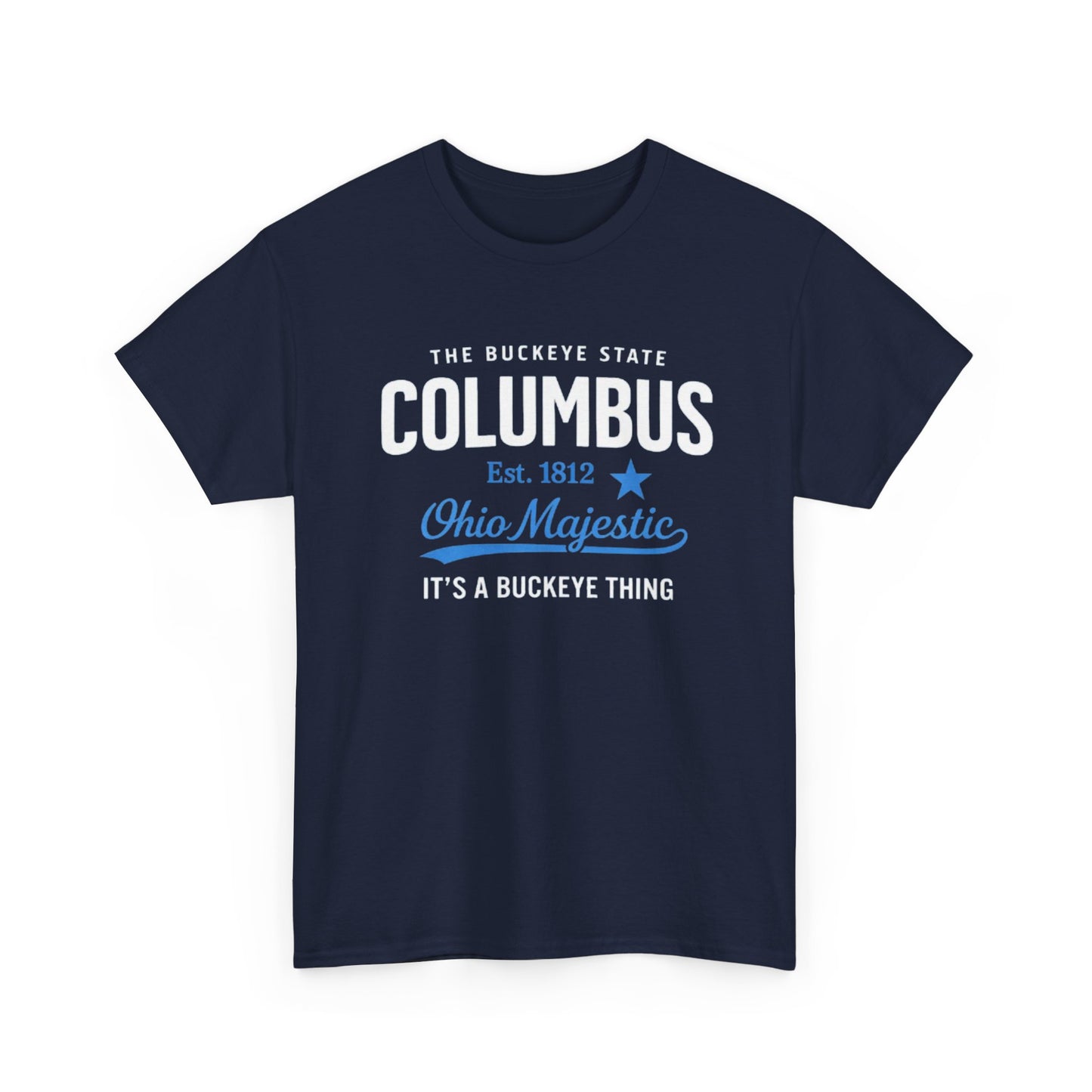 White Smoke Columbus Ohio Majestic Tee — "It's a Buckeye Thing" City  T-Shirt