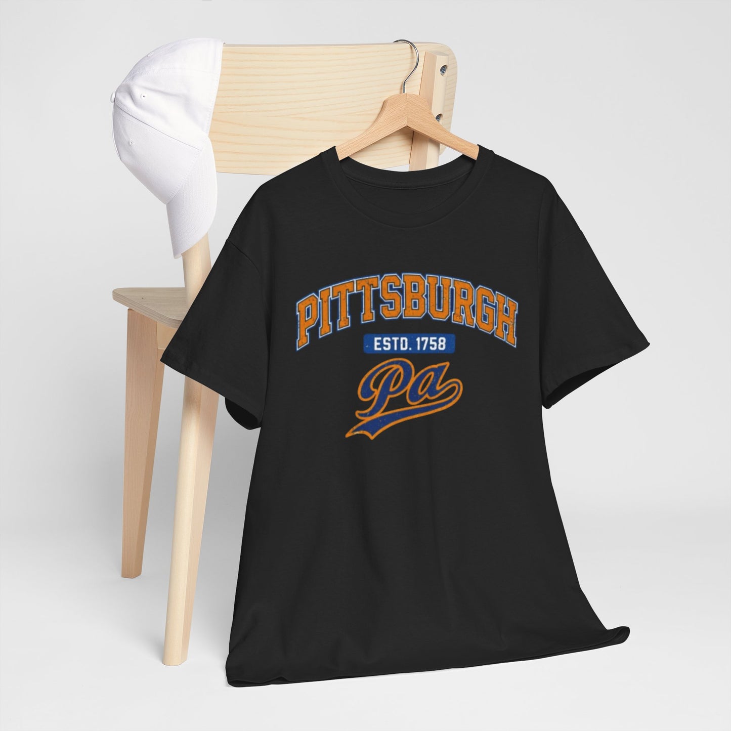 Pittsburgh PA Retro Collegiate T-Shirt – ESTD. 1758 City Tee