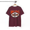 Cleveland Browns Football Logo Tee — Retro Brown & Orange Fan Shirt