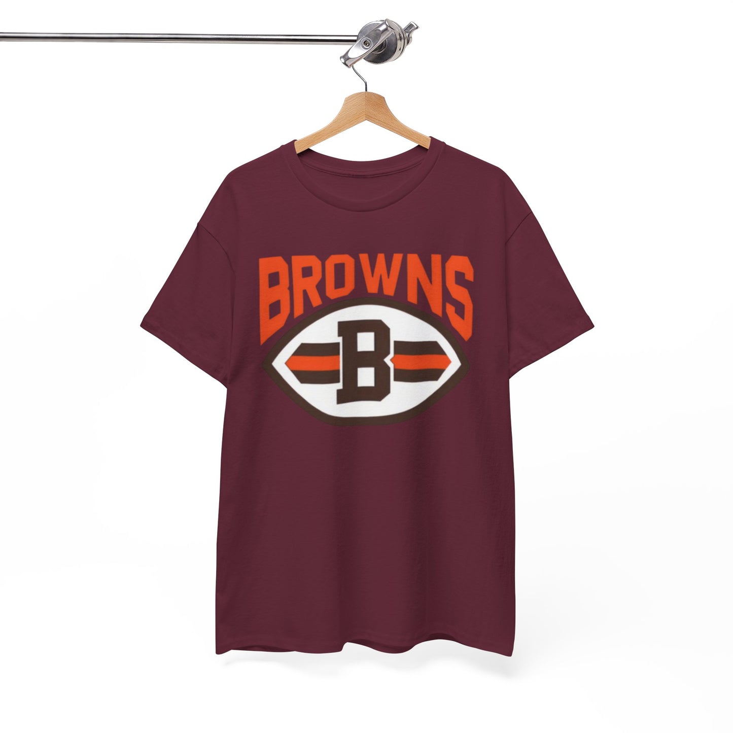 Cleveland Browns Football Logo Tee — Retro Brown & Orange Fan Shirt
