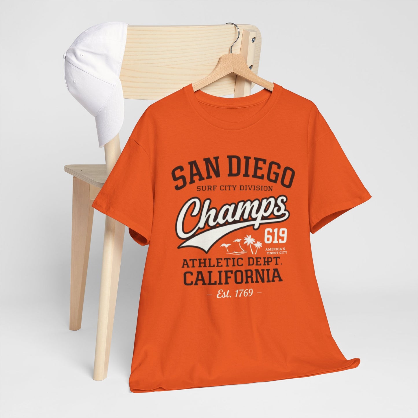San Diego Champs Athletic T-Shirt — California 619 Surf City Tee