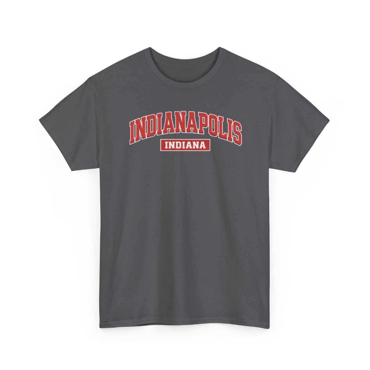 Dim Gray Indianapolis Indiana T-Shirt — Retro Collegiate City Tee