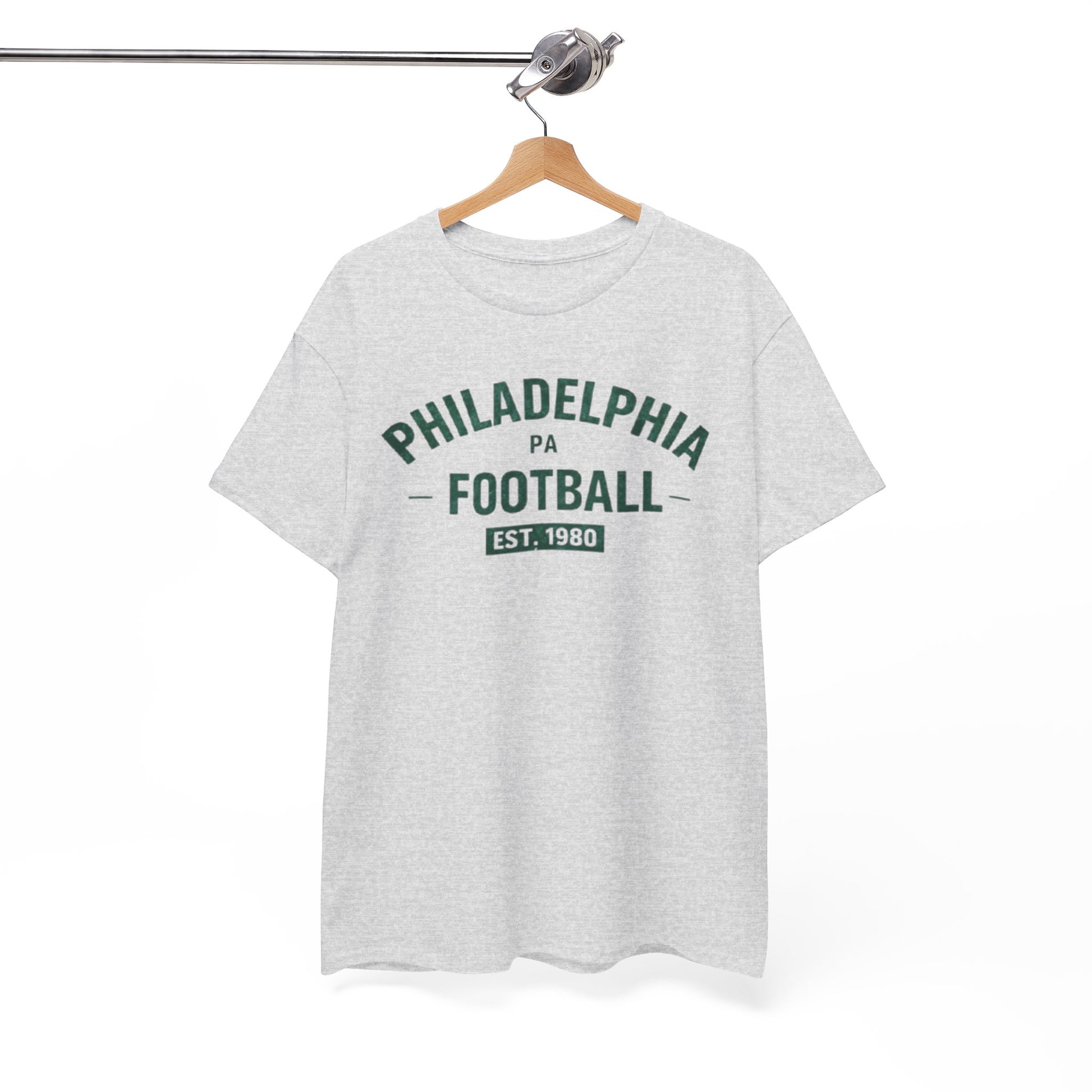 White Smoke Philadelphia Football T‑Shirt – "Philadelphia PA Football Est. 1980" Vintage Style Tee