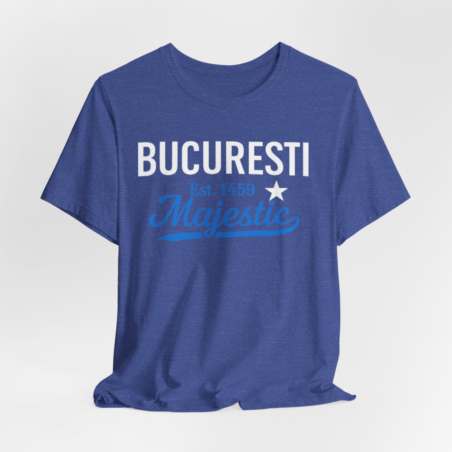 Dark Slate Blue Tricou Bucuresti Majestic — Tricou Vintage Romanian City (Est. 1459)