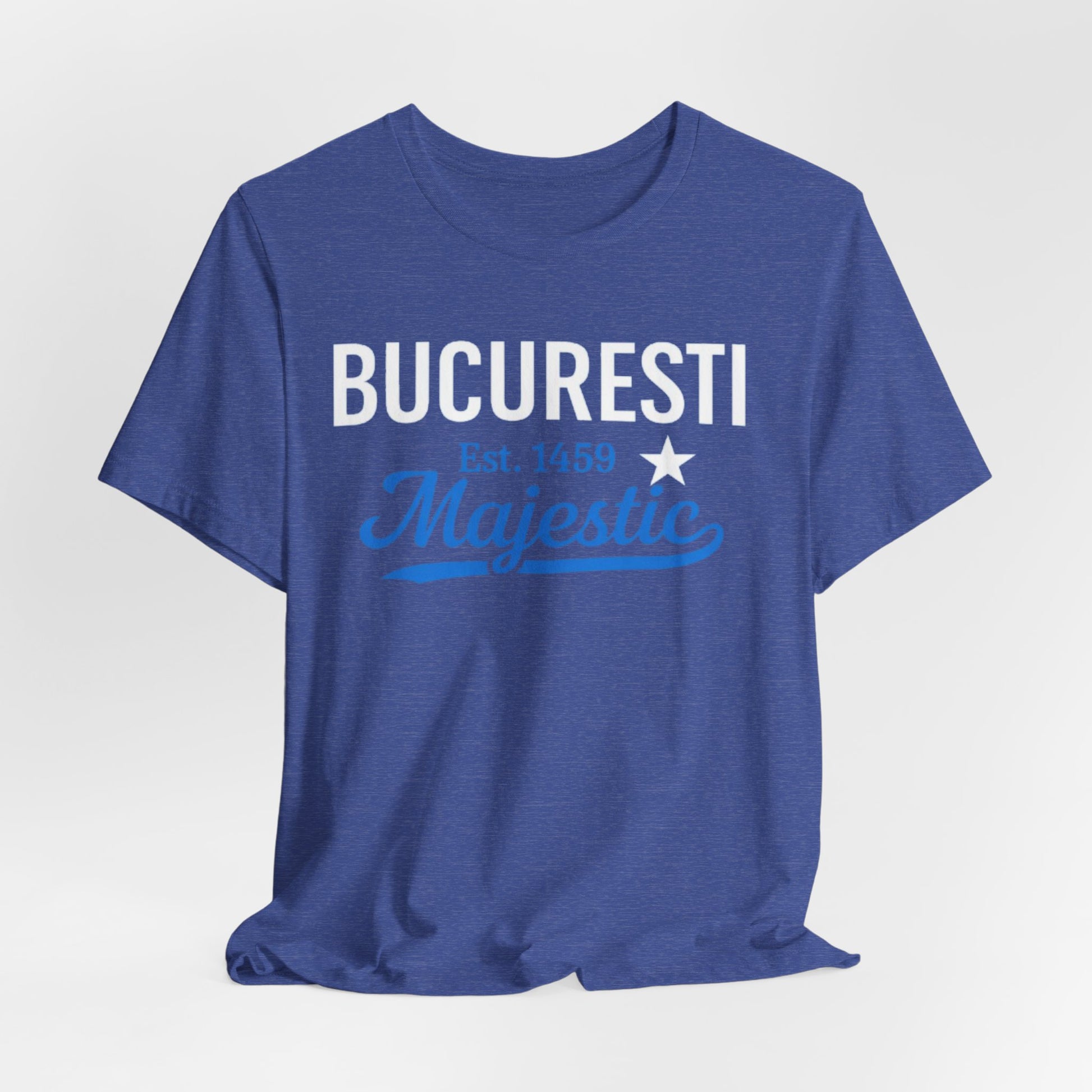 Dark Slate Blue Tricou Bucuresti Majestic — Tricou Vintage Romanian City (Est. 1459)
